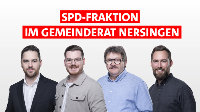 Die vier Gemeinderäte der SPD-Gemeinderatsfraktion Nersingen